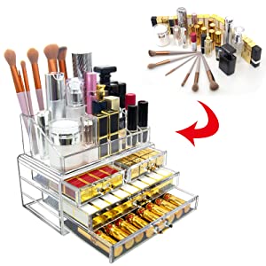 High-capacity makeup container