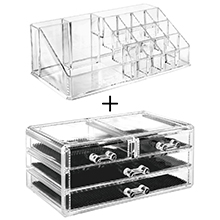 Stackable acrylic storage containers