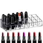 HERLIKE lipstick organizer box,nail polish organizer,Lipstick Organizer Holder Display Stand Case Makeup Cosmetic Organiser Storage Box