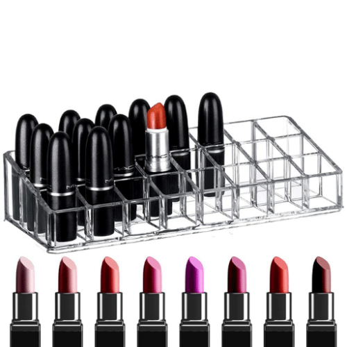 HERLIKE lipstick organizer box,nail polish organizer,Lipstick Organizer Holder Display Stand Case Makeup Cosmetic Organiser Storage Box